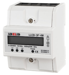 Drehstromzähler für Hutschiene DIN 1/3-phasen (80A) 100A LCD Stromzähler Reset✅ADELID echte Garantie ✅Drehstromzähler ✅4 Draht ✅100A