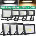 10-400W LED Fluter mit Bewegungsmelder Außen Garten Strahler Scheinwerfer Lampe