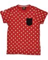 Majestic Cooperstown Damen-T-Shirt Top UK 16 große rote Baumwolle AH74
