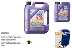 MAHLE Ölfilter 6 L LIQUI MOLY 5W-40 High Tech für Audi A4 Avant 1.8 A5