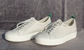 Paul Green Sneaker, hellgrau mit weißer Sohle und grünen Applikationen, Leder