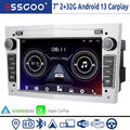 2+32G Android 13 Autoradio Carplay GPS RDS FM Für Opel Astra H Corsa C/D Vivaro