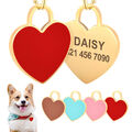 Hundemarke mit Gravur Hundemarken Herz Tiermarke Adressanhänger Personalisiert  