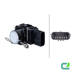 Sensor Einparkhilfe geklemmt 6-polig HELLA für u.a. TOYOTA Land Cruiser 200