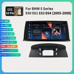für BMW E60 E61 2005-08 CCC GPS Navi Android 13.0 CarPlay 8Core Autoradio 4+32GB