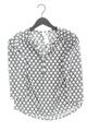 H&M Shirt mit V-Ausschnitt Shirt für Damen Gr. 36, S Langarm grau aus Polyester