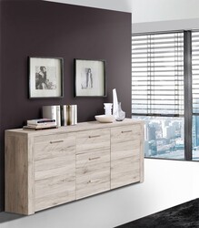 Sideboard Kommode Anrichte Mehrzweckschrank 196cm Wohnzimmer sandeiche 53772343