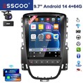 4+64G DAB+ Android14 Carplay Für Opel Astra J Buick EXCELLE Verano Autoradio KAM