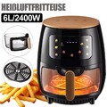 6L Airfryer Fritteusen Friteuse XXL Heißluftfritteuse Heißluftofen Pommes 2400W