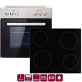PKM Einbauherdset Backofen Glaskeramik Kochfeld Herdset BIC5 I-GK-IX-3 H V3 59 L