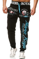 Herren Jogginghose | Sportliche Freizeithose | Ausgefallenes Design Marine Royal
