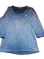 " CECIL" 3/4 Arm Shirt, Gr.38  blau, mit Sternen und Nieten