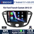 CarPlay Android 14 Autoradio für Ford Transit Custom 2013-2021 GPS NAVI DAB+ KAM