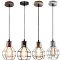 Modern Vintage Retro Industrielle Gebürstet Käfig Decken Lampe Hängelampe Schirm