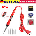 Lötkolben Set 80W Einstellbarer Temperatur Soldering Iron Kit Lötstation Lötset