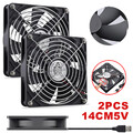 Ventilator 140mm Leise PC PC Gehäuselüfter Einstellbare Doppel Lüfter 2-in-1-USB
