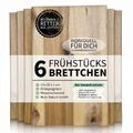 6er Set Frühstücksbrettchen Akazie Schneidebrett Holzbrettchen Regenwald Retter