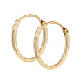 Creolen 585 14 Karat Gelbgold - Massive Ohrringe - Ohrschmuck - Rund  - 13 mm
