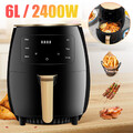 XXL Heißluftfritteuse 2400W Fritteusen Friteuse Heißluft AirFryer Touchscreen 6L