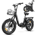 City Elektrofahrrad E-Bike Klapprad 20 Zoll 4.0 Fat Reifen 13AH Cityrad Pedelec