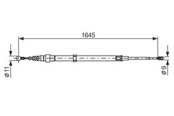 Bosch Seilzug, Feststellbremse hinten links rechts für SEAT SKODA VW