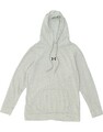 Under Armour Damen Grafik Hoodie Pullover UK 14 Large Grau Baumwolle BB52