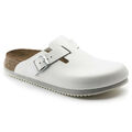 Birkenstock Clog Boston Super Grip, Naturleder, weiß, Weite normal, Größe 40