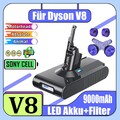 Für Dyson V8 SV10 Akku Original 9Ah Absolute Animal Fluffy Staubsauger Akku LED