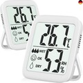 Antonki 2 Stück Thermometer Hygrometer Innen Raumthermometer, Digital 