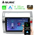 2+32GB Android 13 Autoradio Carplay GPS NAVI WIFI RDS Für Citroen C4 I 2004-2009