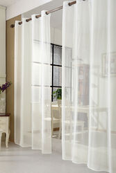WOLTU 2x Vorhang Gardinen Voile Stores Transparent Vorhänge mit Ösen Kräuselband✔Deutsche Marke ✔Mehrere Farben ✔145/175/225/245x140cm