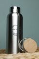 Trinkflasche aus Edelstahl mit Bambusdeckel 500 ml Classic Isolier