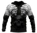 Schädel Totenkopf Skull Kapuzen pulli Sweatshirt Hoodie Pullover Hooded Coat