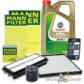 MANN-FILTER ÖLFILTER LUFTFILTER INNENRAUMFILTER CASTROL 0W-40 A3/B4 32155235
