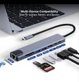 USB-C Hub 8-IN-1 Adapter 4K HDMI USB 3.0 LAN RJ45 Ethernet Micro SD Kartenleser
