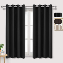 2er Set Vorhänge blickdicht mit Ösen Thermogardine Gardine Verdunklung Vorhang