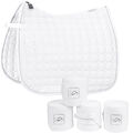 Eskadron Set Cotton Schabracke mit Bandagen in white Classic Sports