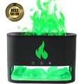 Salzstein Aroma Diffuser mit Flammen Effekt Touch-Taste Luftbefeuchter Diffusor