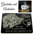 Tiergrabstein Gedenkstein Grabstein mit individuelle Fotogravur Schiefer 20x15cm