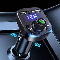 Bluetooth 5.0 Car Wireless FM Transmitter Adapter 2USB PD-Charger HandsFree 1pcs