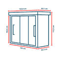 GFP Primeyard Geräteschrank Metall Gartenschrank Gerätehaus Stahl anthrazit 