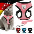 Katzengeschirr mit Leine Ausbruchsicher Soft Verstellbar Hundegeschirr Geschirr.