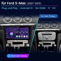 Android 13 Carplay Autoradio GPS Navi WiFi RDS Für Ford S-Max WA6 2007-2008 SWC