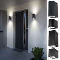 Wand Leuchte Außen Garten Veranda Strahler schwarz Balkon Hof UP DOWN Spot Lampe