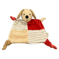 Sterntaler Hund hanno Schmusetuch Schnuffeltuch Rassel 25cm Rot Beige Weiß Baby