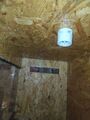 Holzterrarium 100x60x50 (LxHxB) OSB mit E27 Lampenfassung 2 Glasschiebetüren