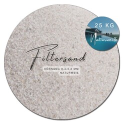 25kg weißer Filtersand Filterkies Filterquarzsand Poolsand für Sandfilteranlagen