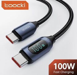 Toocki Usb C zu Usb C Kabel 100W  1 Meter mit Anzeige Pd Schnell Ladegerät USBC