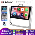 32G Carplay Autoradio Android 14 GPS NAVIGATION Cam Für Ford Focus MK2 2004-2011