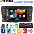 2+64GB Android 15 Für AUDI A3 8P 2003-2012 Autoradio Apple Carplay GPS Navi WIFI